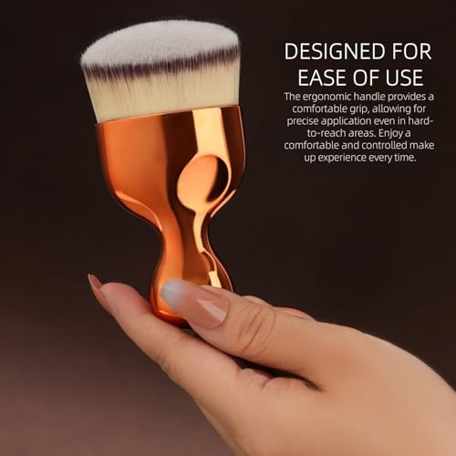 Self Tanner Brush, Extra Large Body Brush for Flawless Leg Makeup, Bronzer Powder Brush, High Density Face Body Kabuki Makeup Brush for Liquid Foundation Powder Cream Contour Buffing