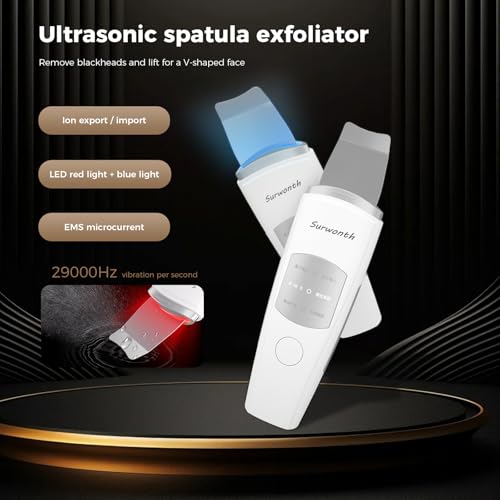 New Skin Face Spatula,Skin Scrubber Face Spatula - Skin Spatula Blackhead Remover Pore Cleaner with 3 Modes£¬Skin Cleaning Protection-Wet Your face Before use