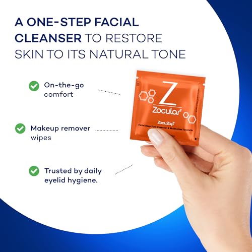 Zocular ZocuZap Face Wipes ? Moisturizing Face Cleansing Wipes for Makeup Removal & Gentle Exfoliation with Natural Okra Complex ? 15 Count