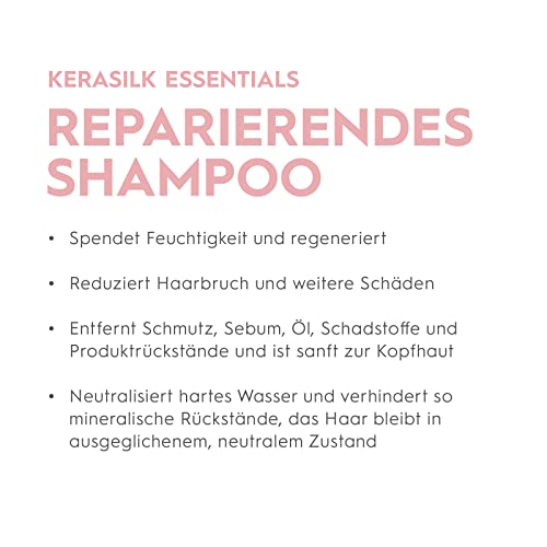 KERASILK Repairing Shampoo |Deeply Nourishes & Moisturizes | Reduces Breakage & Prevents Further Damage | For Dry, Stressed & Damaged Hair | Ideal For Various Hair Types & Textures | 75ml