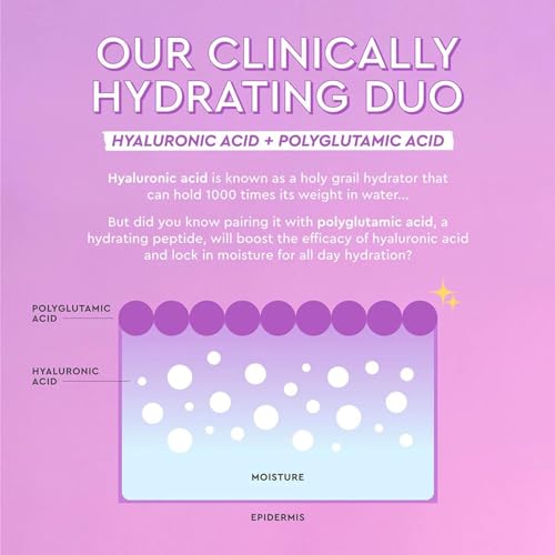 Glow Recipe Plum Plump Hyaluronic Acid Face Cream (50 ml) + Mini Travel Size (20 ml) - Daily Hydrating Skin Moisturizer to Plump, Balance, and Brighten Skin - Vegan Whipped Gel for a Daily, Dewy Glow