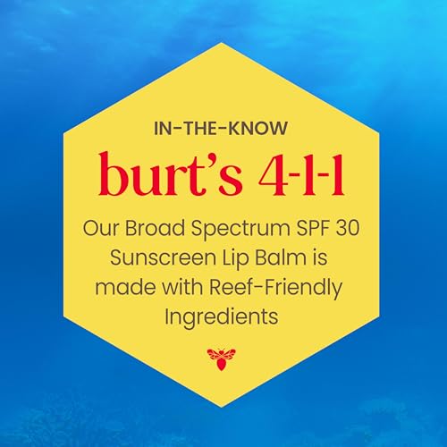 Burt¡¯s Bees SPF 30 Lip Balm, Island Getaway - Coco Loco, Beaches & Cream, Tropic Like It's Hot, Water-Resistant Sun Care, Natural Origin Lip Treatment, 3 Tubes, 0.15 oz