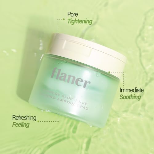 Cypress Aloe Calming Toner Pads [70 Sheets] ? Instantly Cooling & Soothing Toner with Centella Asiatica, Reduce Redness & Pore Care, Vegan, Dermatologist-Tested for Sensitive & Acne-Prone Skin