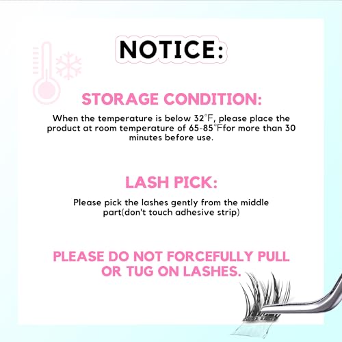 GAQQI Self Adhesive Eyelashes Clusters, No Glue Lash Clusters 10-16mm Wispy & Natural Cluster Lashes, No Band Press On Lashes, More Comfortable & Stronger Hold (Lace£©