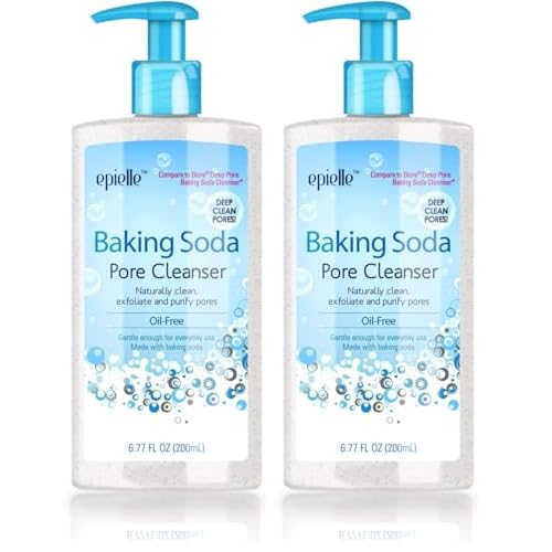 Epielle Baking Soda Pore Cleanser | Oil-Free, Gentle Daily Use | Cleanse & Exfoliate Pores for Oily & Combination Skin | 6.77 FL OZ | 2 Pack | Korean Skincare