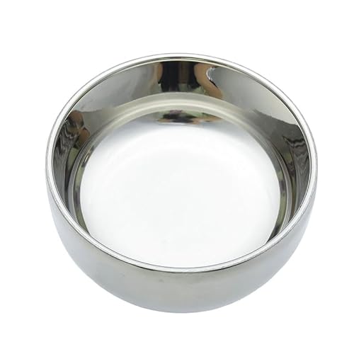lasenersm 1 Piece Stainless Steel Shaving Soap Bowl with Lid Shaving Soap Mug Bowl Shaving Bowl Shaving Foam Bowl Shaving Cream Bowl For Men, 4.33 x 2.16 Inches, Silver