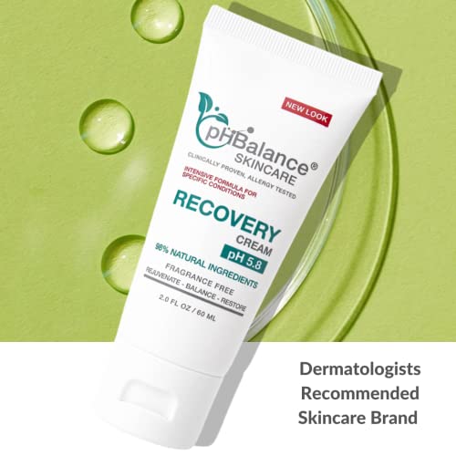 Recovery Cream - PH BALANCE SKINCARE Eczema Cream - Itchy Skin Relief Lotion Treatment For Burns Dermatitis Psoriasis - All Natural No Fragrance Cruelty Oil & Paraben Free 2oz