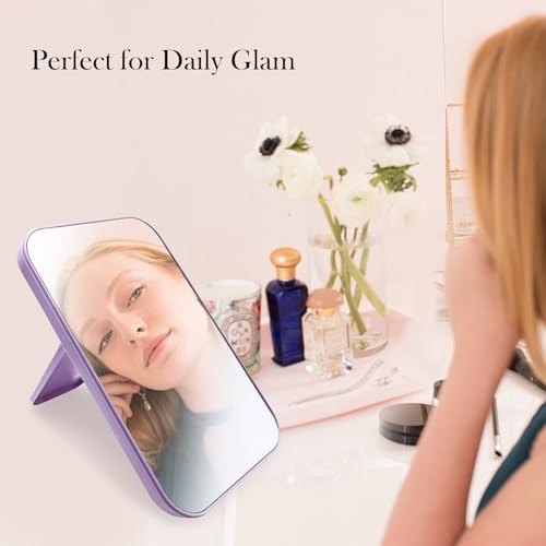 20 Pcs Desktop Makeup Mirror 8 Inch Portable Mirror with Metal Stand 90¡ÆAdjustable Rotation Travel Makeup Mirror for Spa Party, Girl, Women, Shower