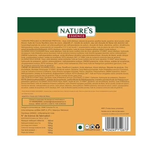 Nature's Essence Glowing Gold Facial Kit, 500 grams (5X100 grams)