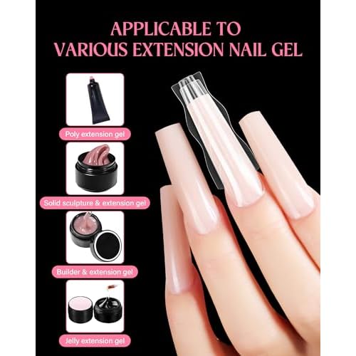 Sandwich Nail Dual Form Kit - 360 PCS Coffin & Almond Dual Forms for Nail Extensions, 15 Sizes, Reusable Plastic Forms for Polygel, Acrylic, Builder Gel - Perfect for DIY & Salon Use