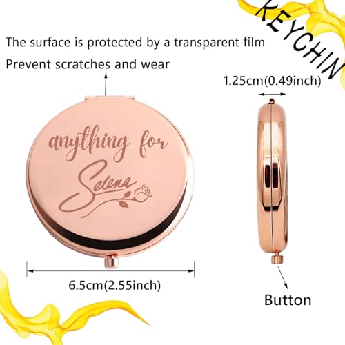 KEYCHIN Como La Flor Pocket Mirror Latin Singer Fans Gift Music Album Compact Makeup Mirror Singer Fans Merchandise (Anything for-RG)