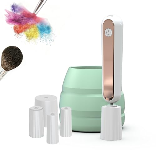 Electric Makeup Brush Cleaning Drying Machine, Portable and Efficient Cleaner with Three-Level Cleaning and Spin Drying Adjustment Functions