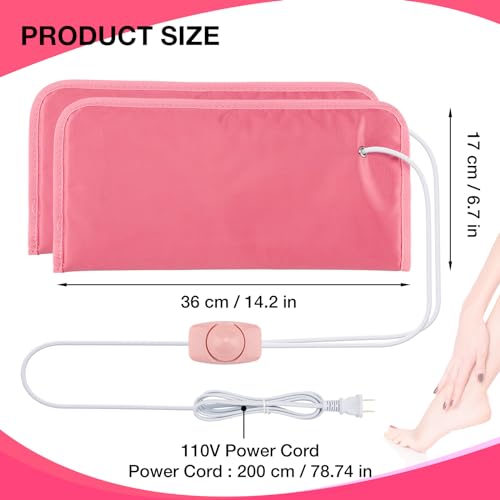 Noverlife Electric Heated Mittens Gloves for Paraffin Hand Wax Treatment, Nail Art Manicure Warmer Mittens, Beauty Therapy SPA Mitts for Women Beauty Treatment