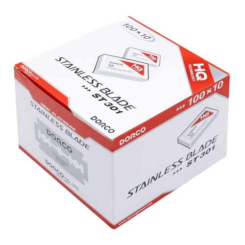 Dorco ST301 Platinum Extra Double Edge Razor Blades 1000 Count