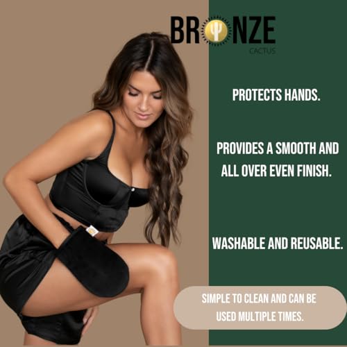 Tanning Application Mitt ? Non-Absorbent Fabric | Reusable, Fast Dry | Applies Self-Tan, Lotion, Mousse Evenly | Prevents Staining, Ideal for Face & Body
