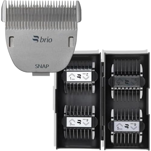 Brio Compatible for Both Beardscape V1 & V2 Trimmer, Snap Blade & Snap Guards, a Complete Kit for All Your Grooming Needs
