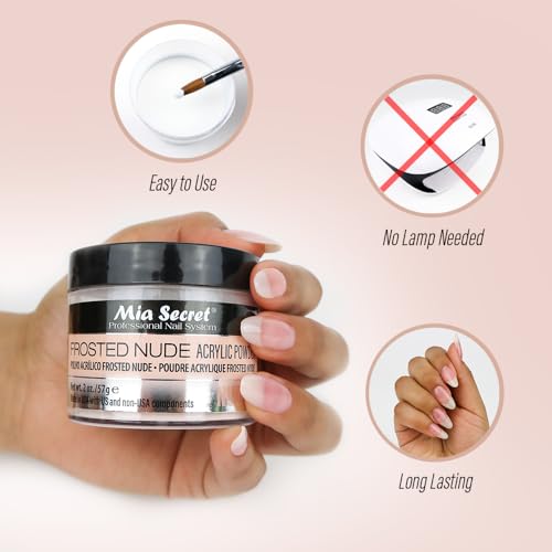 Mia Secret Frosted Nude Acrylic Powder MADE IN USA multiple sizes (1 oz.)