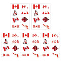 CARGEN Canada Flag Temporary Tattoos - 5 Sheets 8 Patterns Tattoos for Canada Day Canadian Football Match World Cup Ball Game Great on Arm Face Shoulder for Kids Adults Party Festival