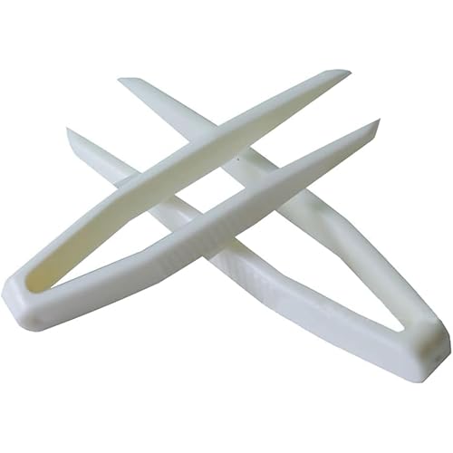 50 Pcs White Mini Plastic Tweezers Contact Lens Clip Beauty Tweezers Makeup Tool Hair Removal for Double Eyelid, Ideal for Picking and Placing Beads Craft supplies
