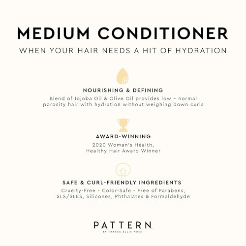 PATTERN Beauty by Tracee Ellis Ross Medium Conditioner - Hydration & Slip for Curly Hair 3a-4a, 3 Fl Oz