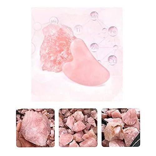 2PCS Gua Sha Facial Tool, Natural Jade Stone Guasha Board for Jawline Sculpting and Puffiness Reducing, Scraping Massage Tool, Skin-Care Gift for Men Women