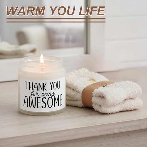 Zopeal 10 Pcs Appreciation Gifts Thank You Gifts Set for Women with Canvas Tote Bag Candle Glass Tumbler Socks Bracelet Makeup Bag for Friend Coworker Teacher Employee Birthday Gift