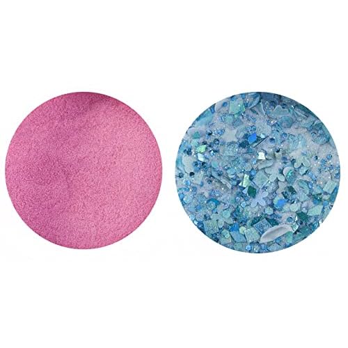 Nail Factory - Acrylic Powder Set Seven Collection, 14 Colors Mixed Shapes Set Glitter Nail Sequins Powder Holographic, Professional Nail Art Cosmetic, 3.5 Gr. Each One.