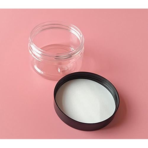 6Pcs 250ml/8oz Plastic Refillable Jars Empty Cosmetic Containers Cases with Black Lid Cream Lotion Box Ointments Bottle Food Bottle Makeup Pot Jar for Lip Balm Make Up Eye Shadow Powder (Pack of 2)