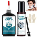 Shaver Cleaning Solution, Electric Shaver Oil, Shaver Cleaner with Brush, Deeply cleans and Lubricates, Extend the Lifespan of Your Shaver, for Clippers, Trimmers, and Beauty Devices