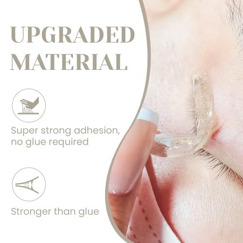 Libeauty Lash Lift Rods, Korean Glueless Lash Lift Pads, Designed for Open-Eye Eyelash Lift, Self Adhesive Eyelash Perm Rods, Eyelash Lifting Tools & Supplies, 5 Sizes Clear