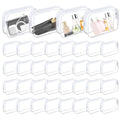 36 PCS Clear Makeup Bags Bulk Clear Cosmetics Bag Plastic Travel Bags Clears Plastic Toiletry Bags With Zipper Waterproof Portable Clears Bag for Travel Women Men Bathroom Organizing,White