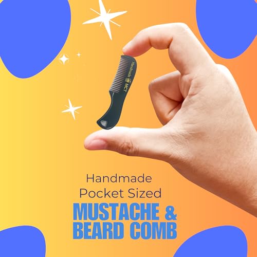 G.B.S Men's 3n1 Trimming, Cutting and Styling Beard Scissors, Stainless-steel Scissors for Beard, Mustache, Eyebrow, Nose Hair, Leather Travel Case and Beard and Mustache Comb