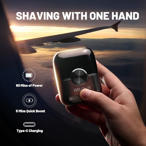 Electric Foil Shavers for Men: Mini Electric Razor with 4 Floating Blades & Big LED Display - Foil Shaver for Men with 2 Gears Adjustable - Face Shaver with IPX7 Waterproof