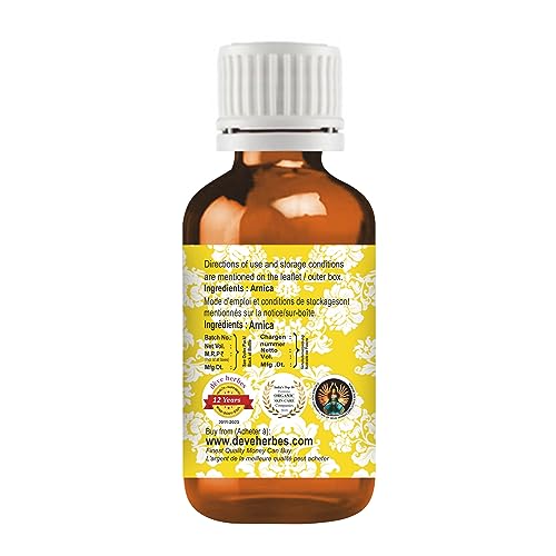 d?ve herbes Arnica Oil (Arnica Montana) | Infused | Pure | Non-Sticky | Lightweight | for Facial Care | Men & Women | 30ml (1 oz)