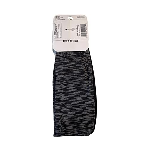 Scunci headwrap, black and gray, 21239, super stretch, reversible