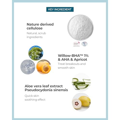 BE THE SKIN BHA+ 30-Second Exfoliator - Gommage Peeling Gel Willow Bark BHA + AHA Melts & Sweeps Dead Skin, Helps Clear Pores & Blackheads, No Harsh Beads for Oily Blemish-Prone Skin | 3.38 fl oz