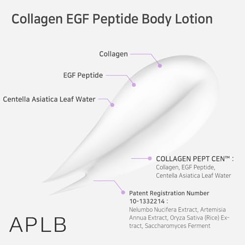 APLB Collagen EGF Peptide Body Lotion | COLLAGEN PEPT CEN¢â 17.1% 10.14 FL.OZ/Korean Skincare, Elasticity care, Long lasting moisturizing, Revitalize for gentle and improve skin texture