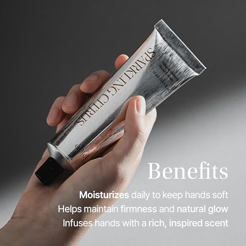 KUNDAL Objet Triple Butter Complex Hand Cream, Firming Care with Niacinamide and Adenosine, Sweet Almond Oil for Dry, Cracked Hands, Colorant-Free, Sparkling Citrus, 50ml