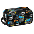 Boys Toiletry Bag for Kids Cartoon Truck Waterproof Hanging Cosmetic Makeup Dopp Kit Pouches for Travel Sports Shower Essential