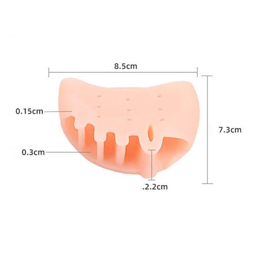 Hyggear Silicone Toe Separator, Hyggear Toe Separators, Hyggear Toe Spacers, 4 Pairs, Ball of Foot Cushions, Breathable & Soft, For Men & Women (Transparent)
