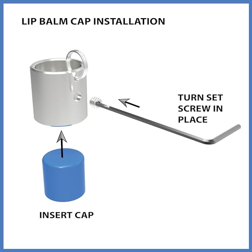 Tallac House Stainless Steel Lip Balm Keychain Holder with Cap Holding Attachment. Does not Fit Not Chapstick, ESO Or Vaseline Brand Compatible. Double check the brand you use.