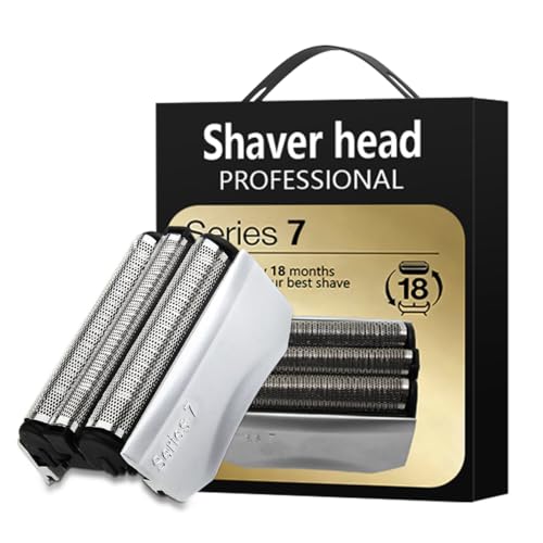 2Pcs 70S Replacement Head Compatible with Braun Series 7, Replacement Shaving Heads Compatible with Braun Electric Shaver S7, 720cc, 730cc, 735s, 750cc, 760cc, 790cc, 2 Pack (Silver)