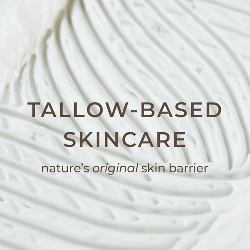 100% Grass Fed Beef Tallow Balm - Natural Face + Body Whipped Moisturizer for Baby & Sensitive Skin (Unscented - Large 4 oz)
