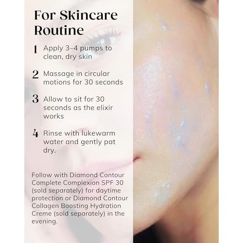 KAPLAN MD Diamond Contour Supercharged 1 Minute Daily Facial - Anti-Aging Serum for Face with Exfoliating Crushed Diamonds & Fruit Enzymes - Radiant & Smooth Skin for Women of All Ages - 1.35 fl oz