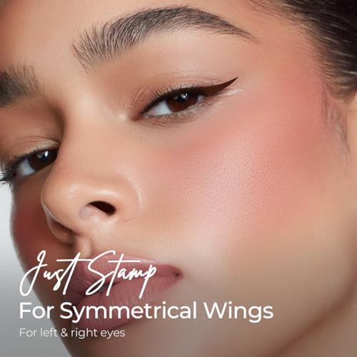 SACE LADY Dual-Ended Eyeliner Stamp, Foldable Eyeliner Stamp Pen for Perfect Wings Cat Eyes ? Long Lasting, Waterproof, Smudge-Proof, Quick & Easy Winged Eyeline Tool (02 Brown)