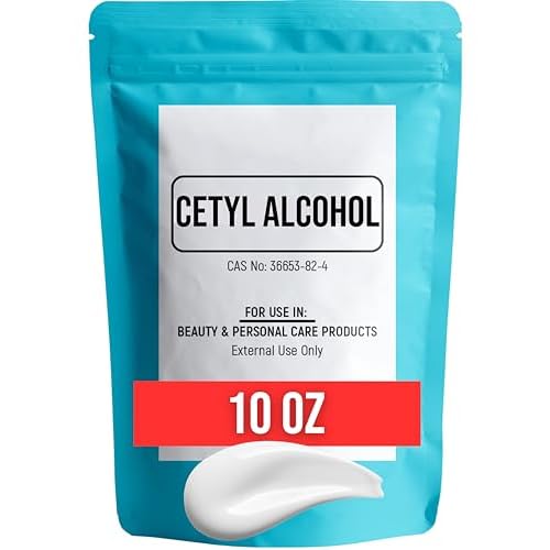 Magnum Solace Cetyl Alcohol for Body Butter, DIY Lotions, Creams, Conditioners - Thickener and Emollient - White Granules (10 oz)