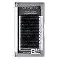 Eyelash Extensions 0.25mm Thickness C Curl 14mm Length For Lash Extensions Volume Individual Semi-Dull Black Eyelashes(0.25,C,14mm)