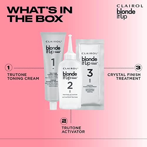Clairol Blonde It Up Crystal Glow Toners Demi-Permanent Hair Dye, Rose Quartz Hair Color, Pack of 1