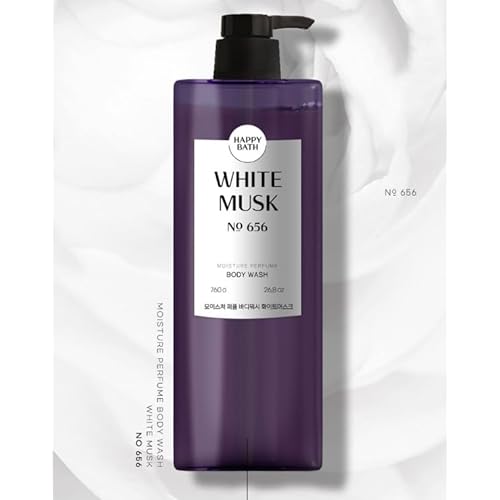 ZEESOON Happy Bath Moisture Performed Shower Body Wash for Women, Men No 656 (760ml 25.69 fl oz.) skin care and skin soft body cleansing foam (White Musk)