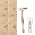 Eco-Friendly Wheat Straw Disposable Shave Kit - 50 Pcs Wheat Straw Razors and Shaving Cream(10g) Bulk, Individually Sealed for Hotel, Airbnb, Camping, Travel, Homeless, Shelters and Charities